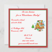 Weihnachtsgebäck Party Einladung (Rückseite)