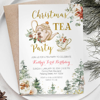 Weihnachtsgebäck Party Geburtstag Girl Par-tea Einladung