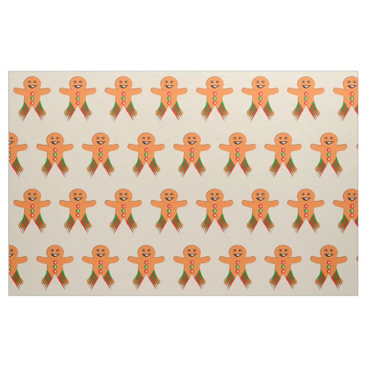 Weihnachtsgebäck Party Gingerbread Handwerksstoff Stoff (Fat Quarter (45,7 x 55,9 cm))