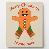 Weihnachtsgebäck Party Gingerbread Man Custom Plaq Fotoplatte (Vorderseite)