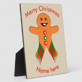 Weihnachtsgebäck Party Gingerbread Man Custom Plaq Fotoplatte (Seite)