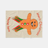 Weihnachtsgebäck Party Gingerbread Man Fleece Blan (Vorderseite (Horizontal))