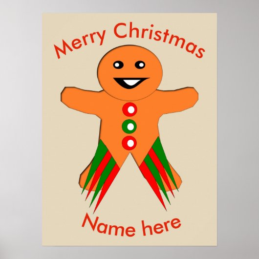 Weihnachtsgebäck Party Gingerbread Man Poster (Vorne)
