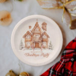 Weihnachtsgebäck Party Gingerbrot Haus Personalisi Pappteller<br><div class="desc">Weihnachts-Party Gingerbread House personalisierte Teller werden den Ton für Ihren Urlaub Bash Set. Entworfen mit einem schönen Gingerbrot Haus auf einem schneebedeckten Hintergrund. Matching-Elemente in unseren</div>