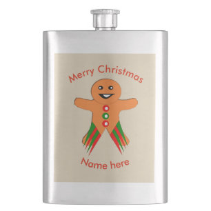 Weihnachtsgebäck Party Gingerbrot Man Flasken Flachmann