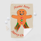 Weihnachtsgebäck Party Gingerbrot Mann Personalisi Golfhandtuch (Insitu)