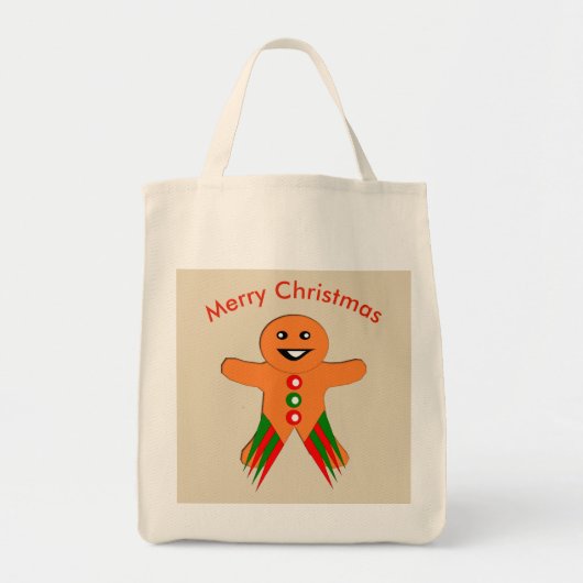 Weihnachtsgebäck Party Gingerbrot Mann Tote Tasche (Vorne)