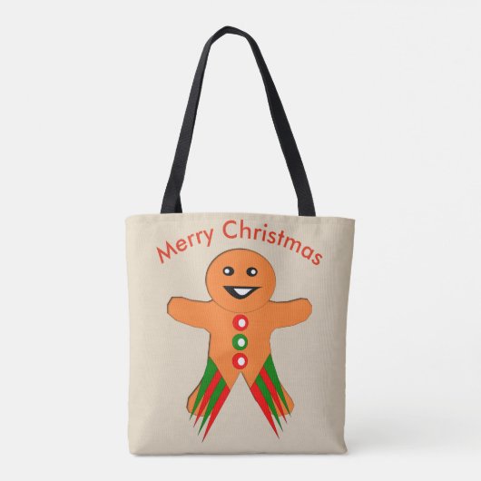 Weihnachtsgebäck Party Gingerbrot Mann Tote Tasche (Rückseite)