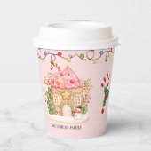 Weihnachtsgebäck Party Gingerbrot Pappbecher (Rückseite)