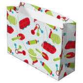 Weihnachtsgebäck Party Große Geschenktüte (Rückseite Schrägansicht)