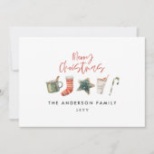 Weihnachtsgebäck Party grün rustikalen Urlaub Einladung (Vorderseite)