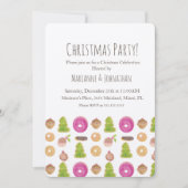 Weihnachtsgebäck Party Kochkunst Hand Wasserfarben Einladung (Vorderseite)
