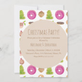 Weihnachtsgebäck Party Kochkunst Hand Wasserfarben Einladung (Vorderseite)