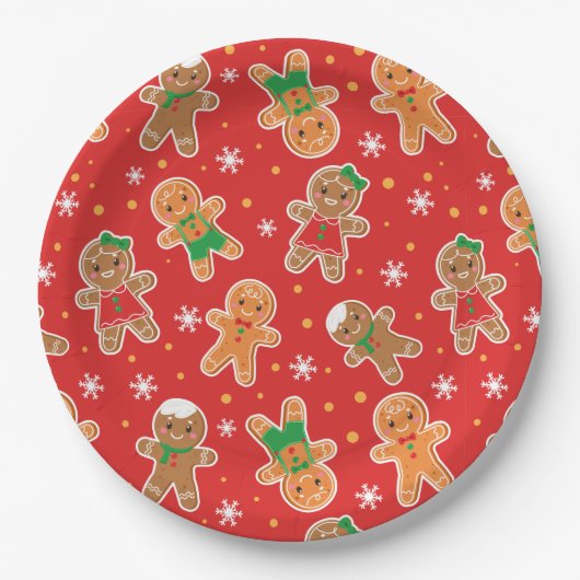 Weihnachtsgebäck Party Pappteller (Vorderseite)