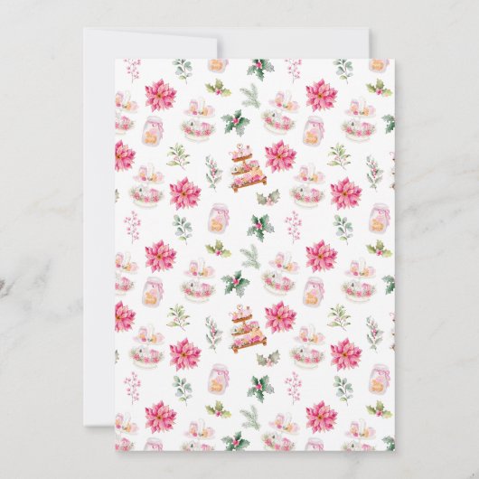 Weihnachtsgebäck Party Pink Einladung (Rückseite)