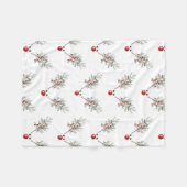 Weihnachtsgebäck Party Rote Nase Hirsche Pine Berr Fleecedecke (Vorderseite (Horizontal))