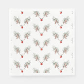 Weihnachtsgebäck Party Roter Nasen Rentierfisch Pi Serviette (Vorderseite)