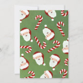 Weihnachtsgebäck Party Santa Barley Sugar Einladung (Rückseite)