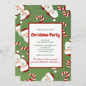 Weihnachtsgebäck Party Santa Barley Sugar Einladung (Vorne/Hinten)