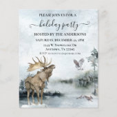 Weihnachtsgebäck Party Schnee Landschaft Elche Flyer (Vorne)