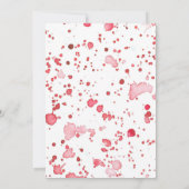 Weihnachtsgebäck Party Teapot Poinsettias Einladung (Rückseite)