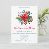 Weihnachtsgebäck Party Winter Florals & Frucht Einladung (Stehend Vorderseite)