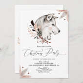 Weihnachtsgebäck Party Winter Husky Hund Einladung (Vorne/Hinten)