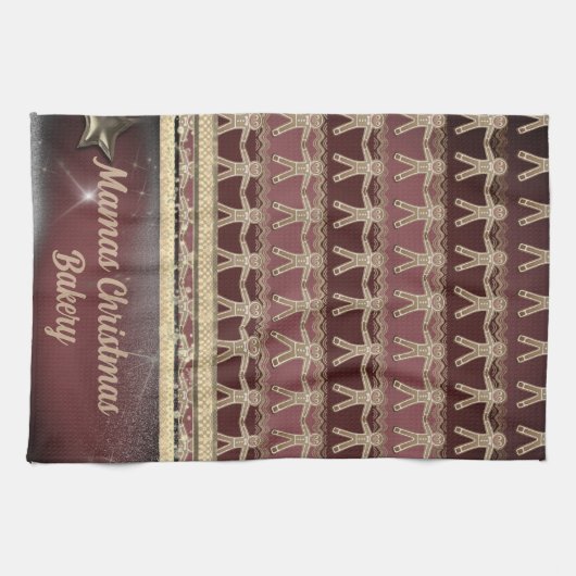 Weihnachtsgebäck Personalisiert Geschirrtuch (Horizontal)