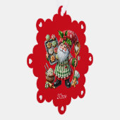 Weihnachtsgebäck Personalisiert Ornament Karte (Rechts)