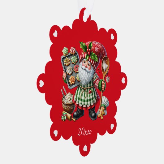 Weihnachtsgebäck Personalisiert Ornament Karte (Rechts)