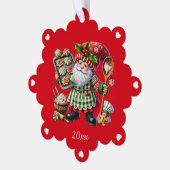 Weihnachtsgebäck Personalisiert Ornament Karte (Linke Ecke)