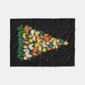 Weihnachtsgebäck Pine Tree Funny Chicken Bauer Fleecedecke (Vorderseite (Horizontal))