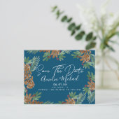 Weihnachtsgebäck Pinecones Save the Date Postkarte (Stehend Vorderseite)