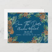 Weihnachtsgebäck Pinecones Save the Date Postkarte (Vorne/Hinten)