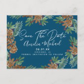 Weihnachtsgebäck Pinecones Save the Date Postkarte (Vorderseite)