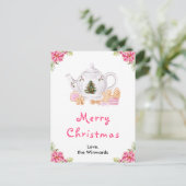 Weihnachtsgebäck Pink Frohe Weihnachten (Stehend Vorderseite)