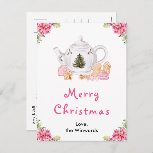 Weihnachtsgebäck Pink Frohe Weihnachten (Vorne/Hinten)