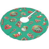 Weihnachtsgebäck Polyester Weihnachtsbaumdecke (Schrägansicht)