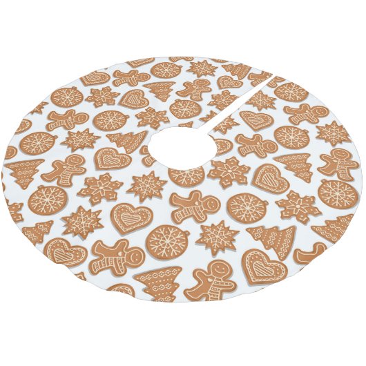 Weihnachtsgebäck Polyester Weihnachtsbaumdecke (Schrägansicht)