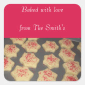 Weihnachtsgebäck Quadratischer Aufkleber (Vorderseite)