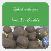 Weihnachtsgebäck Quadratischer Aufkleber (Vorderseite)