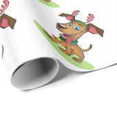 Weihnachtsgebäck/Rentierhund Geschenkpapier (Rolleneckpunkt)