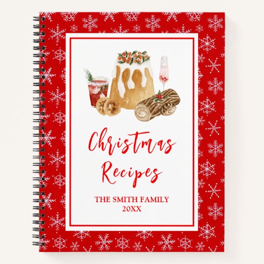 Weihnachtsgebäck Rezepte Weihnachtsvorbereitung Notizblock (Vorderseite)