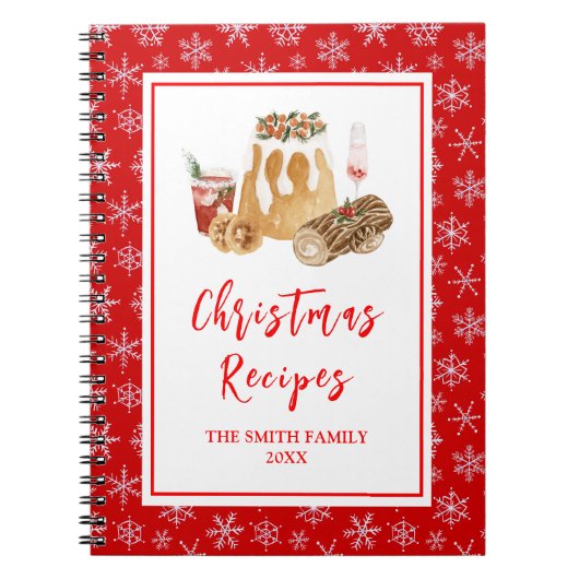 Weihnachtsgebäck Rezepte Weihnachtsvorbereitung Notizblock (Vorderseite)