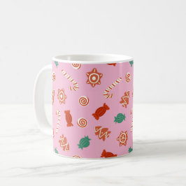 Weihnachtsgebäck - rosa kaffeetasse