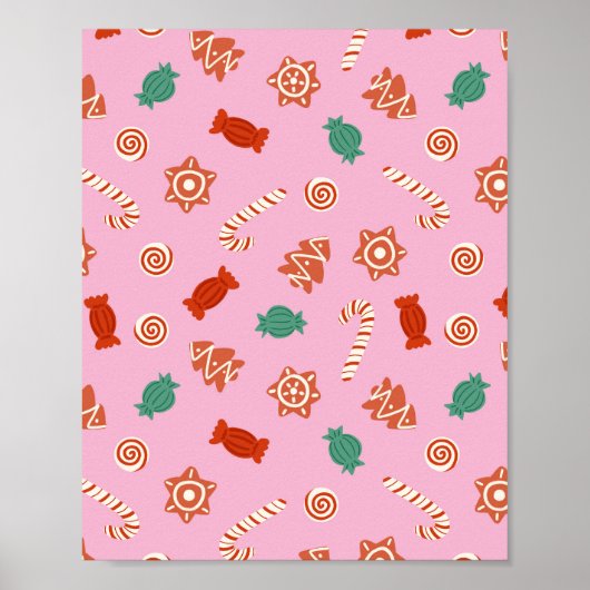 Weihnachtsgebäck - rosa poster (Vorne)