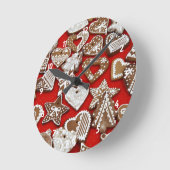 Weihnachtsgebäck Runde Wanduhr (Winkel)