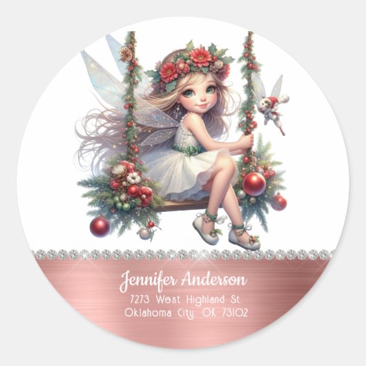 Weihnachtsgebäck Runder Aufkleber (Vorderseite)