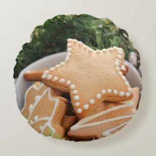Weihnachtsgebäck Rundes Kissen