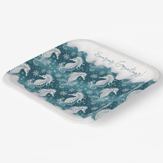 Weihnachtsgebäck & Schneeflocken #13 ID1009 Pappteller (Gewinkelt)